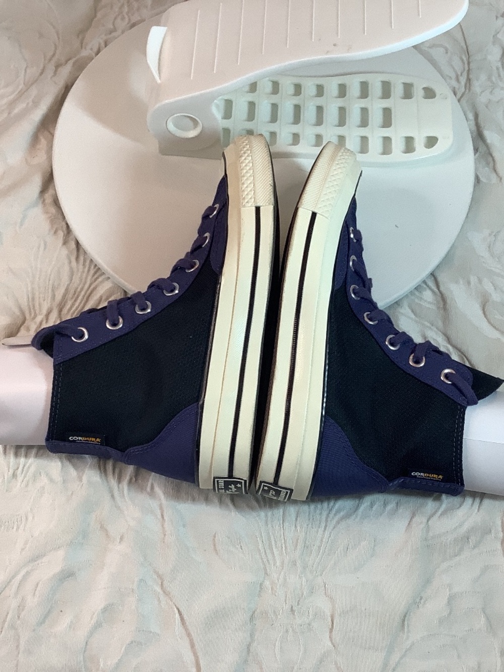 EUC Converse Allstar Chuck Taylor hi-top waterproof unisex M-5, W-7 blue black - Picture 7 of 14